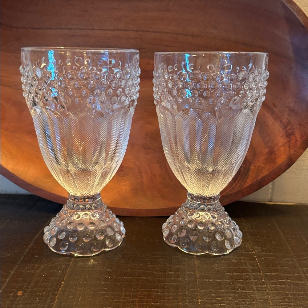 Vintage Gorham Crystal Pattern "Emily's Attic Clear" Water Goblet